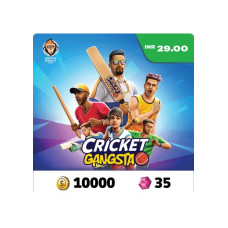 Cricket Gangsta Coin Pack 10,000 + Gem Pack 35 IND